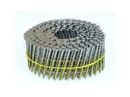 Yellow 15 Degree Coil Nails  Galvanised Screw Shank 57mm For Fencing