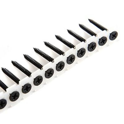 Phillips Bugle Head Drywall Auto Feed Screws Black Phosphated 3.9x55mm For Wood